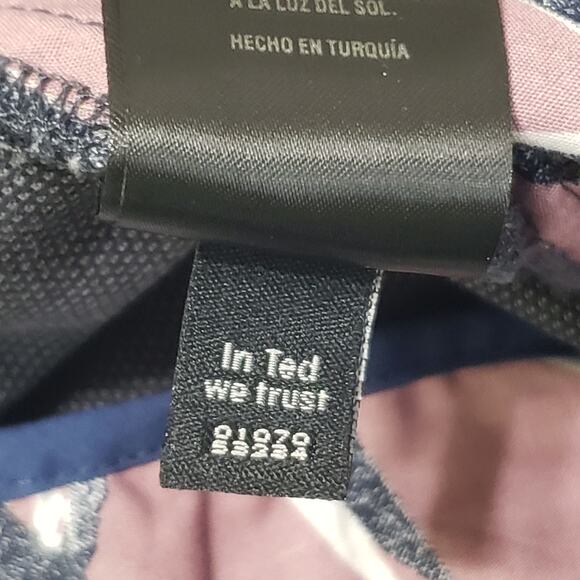 Ted Baker Mens Penguin Dress Pant Navy Blue Dot Texture Sz 36R 32" Inseam Career - Picture 10 of 16